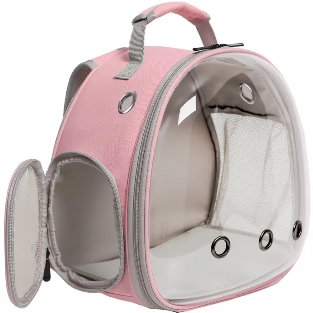 Pink Transparent Pet Carrier Backpack